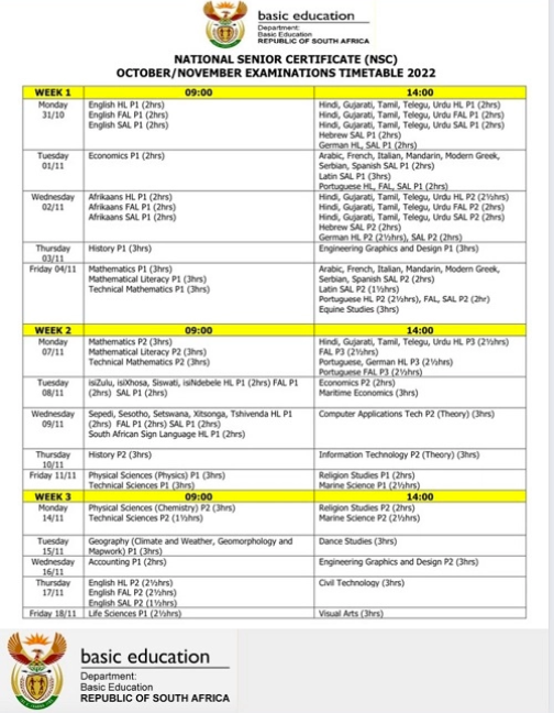 Nov2022 Matric timetable-2